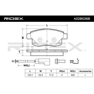 Klocki hamulcowe RIDEX 402B0268 402B0268 - foto 3