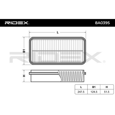Filtr Powietrza RIDEX 8A0395 8A0395 - foto 4
