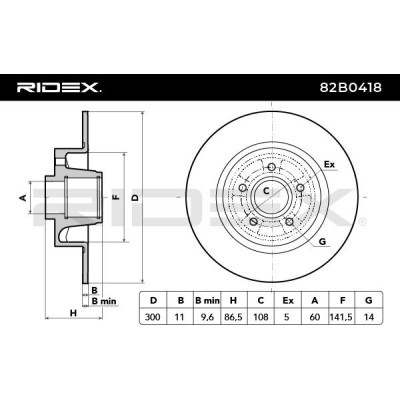 Tarcza hamulcowa RIDEX 82B0418 82B0418 - foto 3
