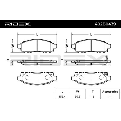 Klocki hamulcowe RIDEX 402B0439 402B0439 - foto 3