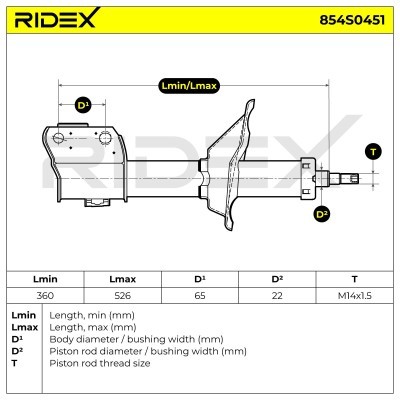 Amortyzator RIDEX 854S0451 854S0451 - foto 6