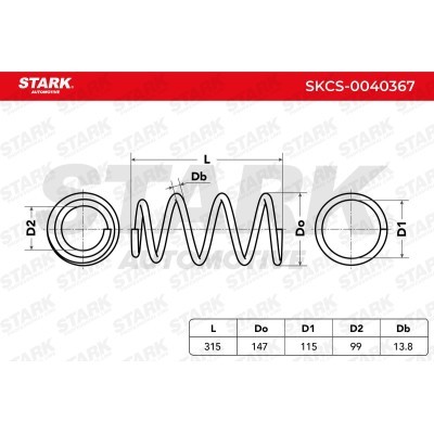 Sprężyna Zawieszenia Stark SKCS-0040367 SKCS-0040367 - foto 6