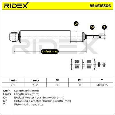 Amortyzator RIDEX 854S18306 854S18306 - foto 7
