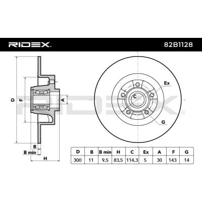 Tarcza hamulcowa RIDEX 82B1128 82B1128 - foto 3
