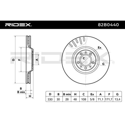 Tarcza hamulcowa RIDEX 82B0440 82B0440 - foto 4