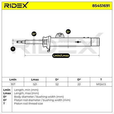 Amortyzator RIDEX 854S1691 854S1691 - foto 6