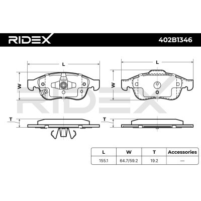 Klocki hamulcowe RIDEX 402B1346 402B1346 - foto 7