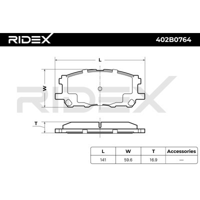 Klocki hamulcowe RIDEX 402B0764 402B0764 - foto 7