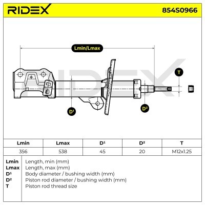 Amortyzator RIDEX 854S0966 854S0966 - foto 5