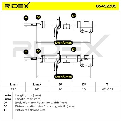 Amortyzator RIDEX 854S2209 854S2209 - foto 7