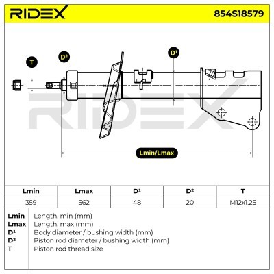 Amortyzator RIDEX 854S18579 854S18579 - foto 7