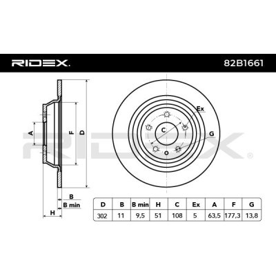 Tarcza hamulcowa RIDEX 82B1661 82B1661 - foto 5