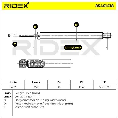Amortyzator RIDEX 854S1418 854S1418 - foto 4