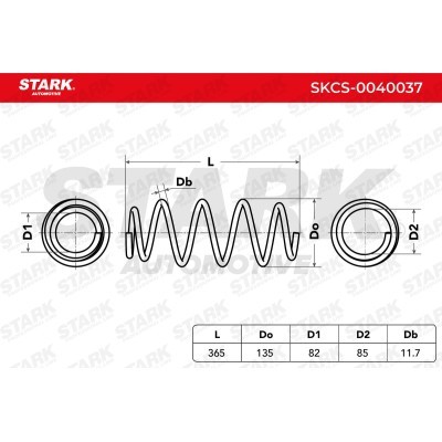 Sprężyna Zawieszenia Stark SKCS-0040037 SKCS-0040037 - foto 6