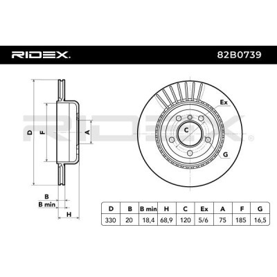 Tarcza hamulcowa RIDEX 82B0739 82B0739 - foto 6