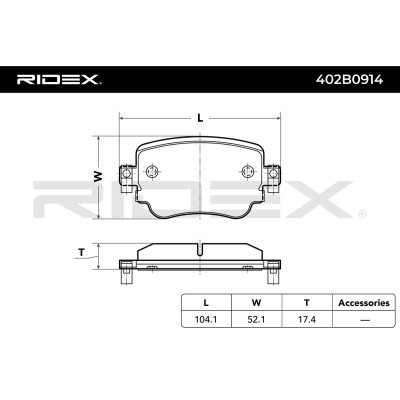 Klocki hamulcowe RIDEX 402B0914 402B0914 - foto 3