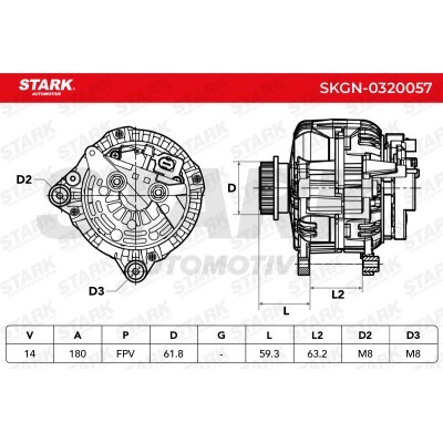 Alternator Stark SKGN-0320057 SKGN-0320057 - foto 5