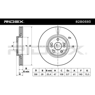 Tarcza hamulcowa RIDEX 82B0593 82B0593 - foto 3