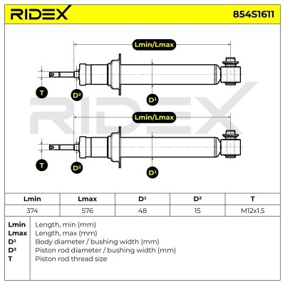 Amortyzator RIDEX 854S1611 854S1611 - foto 4