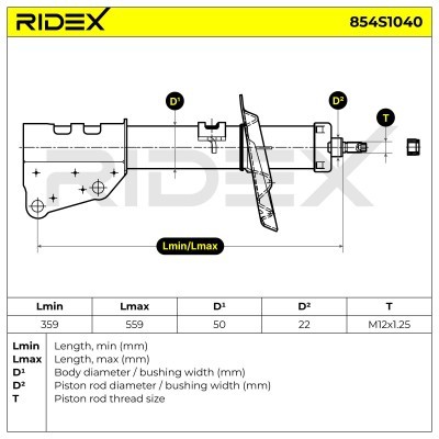 Amortyzator RIDEX 854S1040 854S1040 - foto 5