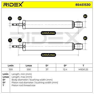 Amortyzator RIDEX 854S1530 854S1530 - foto 9