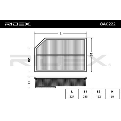 Filtr Powietrza RIDEX 8A0222 8A0222 - foto 6