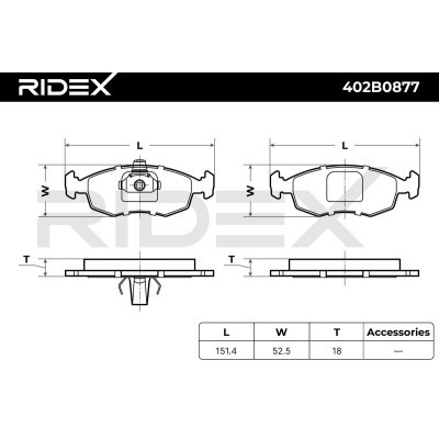 Klocki hamulcowe RIDEX 402B0877 402B0877 - foto 4