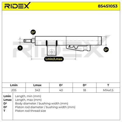 Amortyzator RIDEX 854S1053 854S1053 - foto 8
