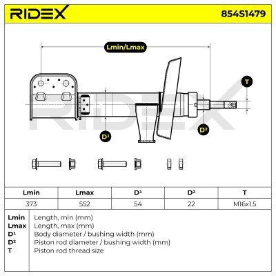 Amortyzator RIDEX 854S1479 854S1479 - foto 7
