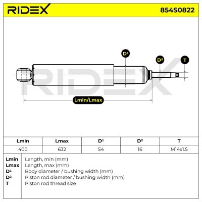 Amortyzator RIDEX 854S0822 854S0822 - foto 4