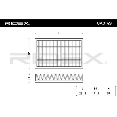 Filtr Powietrza RIDEX 8A0149 8A0149 - foto 3