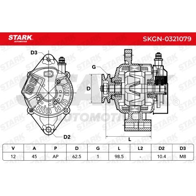 Alternator Stark SKGN-0321079 SKGN-0321079 - foto 5