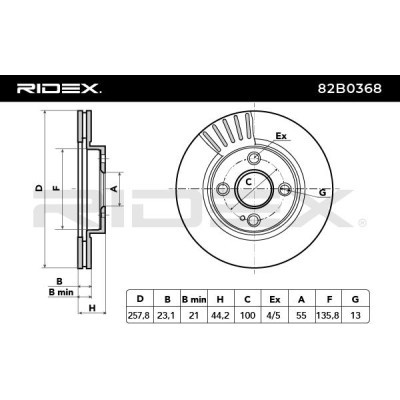 Tarcza hamulcowa RIDEX 82B0368 82B0368 - foto 6