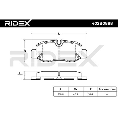 Klocki hamulcowe RIDEX 402B0888 402B0888 - foto 7