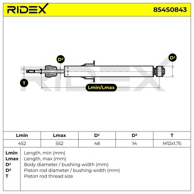 Amortyzator RIDEX 854S0843 854S0843 - foto 7