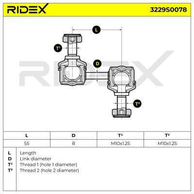 Łącznik Stabilizatora RIDEX 3229S0078 3229S0078 - foto 6