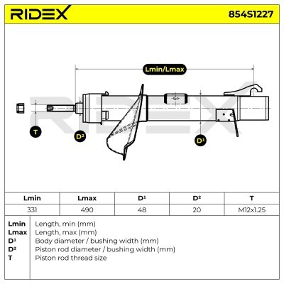 Amortyzator RIDEX 854S1227 854S1227 - foto 6
