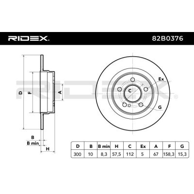 Tarcza hamulcowa RIDEX 82B0376 82B0376 - foto 3