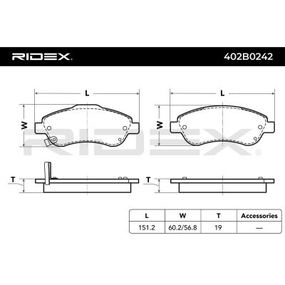 Klocki hamulcowe RIDEX 402B0242 402B0242 - foto 3