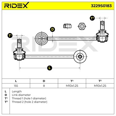 Łącznik Stabilizatora RIDEX 3229S0183 3229S0183 - foto 6
