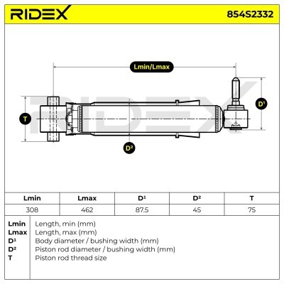 Amortyzator RIDEX 854S2332 854S2332 - foto 6