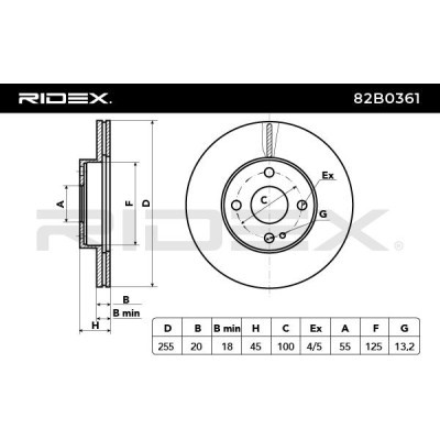 Tarcza hamulcowa RIDEX 82B0361 82B0361 - foto 7