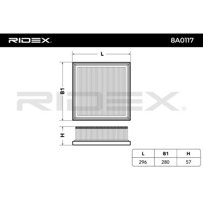 Filtr Powietrza RIDEX 8A0117 8A0117 - foto 3