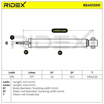 Amortyzator RIDEX 854S1200 854S1200 - foto 6