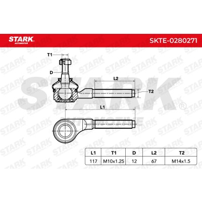 Końcówka drążka kierowniczego Stark SKTE-0280271 SKTE-0280271 - foto 5