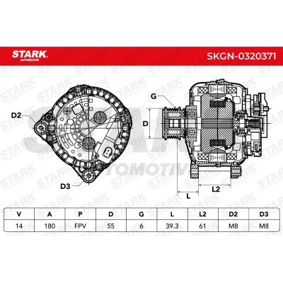 Alternator Stark SKGN-0320371 SKGN-0320371 - foto 9
