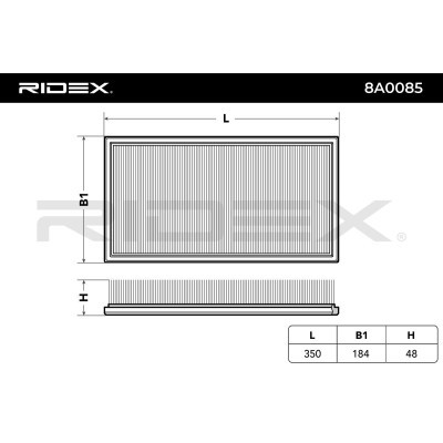 Filtr Powietrza RIDEX 8A0085 8A0085 - foto 3