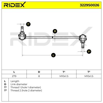Łącznik Stabilizatora RIDEX 3229S0026 3229S0026 - foto 6