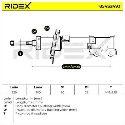 Amortyzator RIDEX 854S2493 854S2493 - foto 7