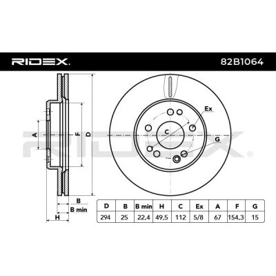 Tarcza hamulcowa RIDEX 82B1064 82B1064 - foto 3